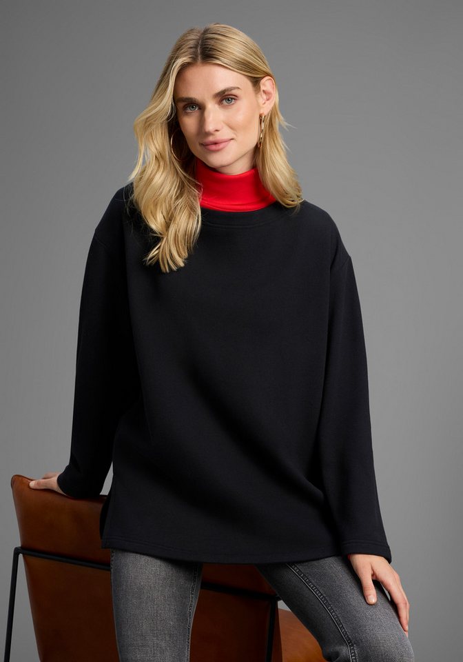 Laura Scott Sweater Lässig-weiter Sweater mit komfortabler Passform und Seitenschlitzen. von Laura Scott