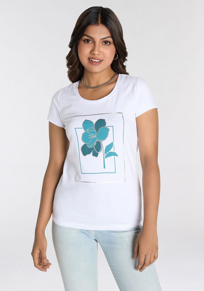 Laura Scott T-Shirt mit modischem Frontprint Laura Scott T-Shirt mit modischem Frontprint von Laura Scott