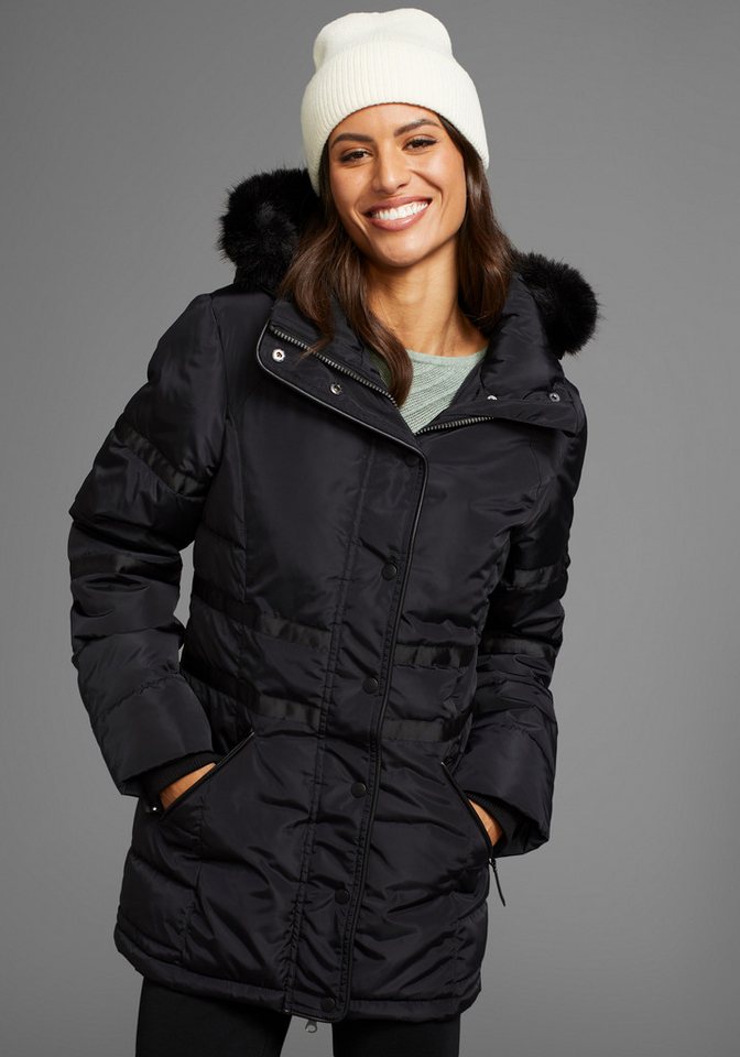 Laura Scott Winterjacke mit abnehmbarer Kapuze und Fellimitat von Laura Scott