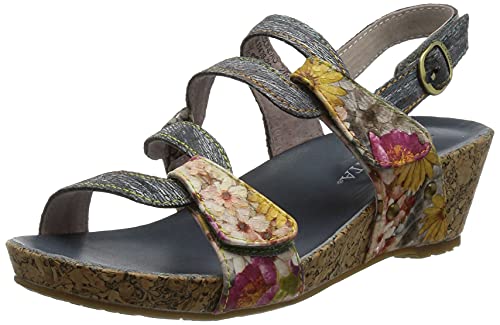 LAURA VITA Damen BECLINDAO 209 Peeptoe Sandalen, Grau (Gris Gris) von Laura Vita