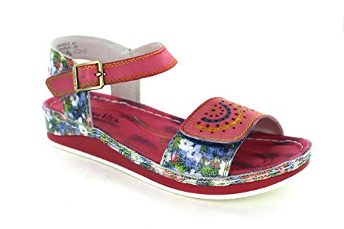 LAURA VITA Damen BRCUELO 41 Peeptoe Sandalen, Pink (Fushia Fushia) von Laura Vita