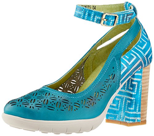 LAURA VITA Damen Donuts 04 Riemchenpumps, Türkis (Turquoise) von Laura Vita