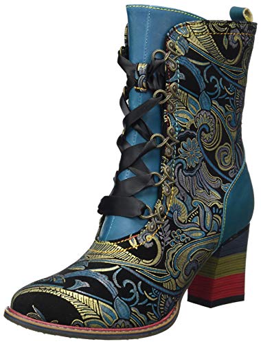 LAURA VITA Damen GECEKO 24 Mid Calf Boot, Turquoise, 36 EU von Laura Vita