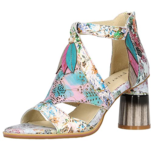 LAURA VITA Damen GUCSTOO 041 Heeled Sandal, Turquoise, 37 EU von Laura Vita