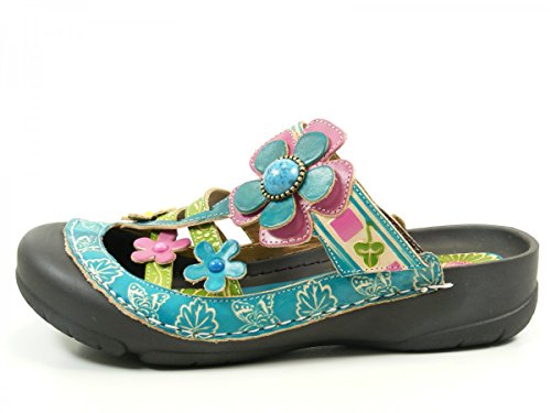 LAURA VITA Damen Phenix Clogs, Türkis (Turquoise) von Laura Vita