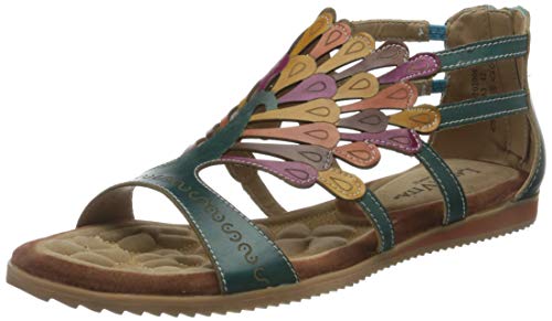 LAURA VITA Damen VACCAO Römersandalen, Türkis (Turquoise), 42 EU von Laura Vita