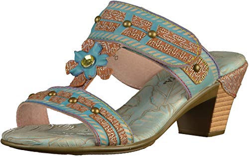 LAURA VITA Mädchen BECTTINOO 32 Peeptoe Sandalen, Blau (Bleu Bleu) von Laura Vita