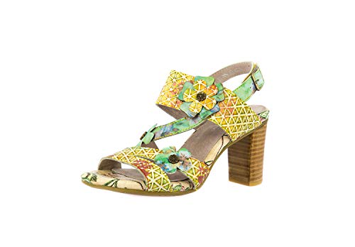 LAURA VITA Mädchen FACNNYO 02 Peeptoe Sandalen, Grün (Anis Anis) von Laura Vita