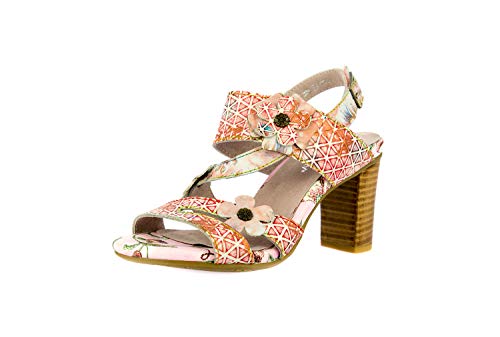 LAURA VITA Mädchen FACNNYO 02 Peeptoe Sandalen, Rot (Rouge Rouge) von Laura Vita