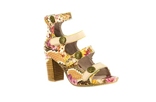 Laura Vita Damen BECRNIEO 309 Peeptoe Sandalen, Gelb (Jaune Jaune), 36 EU von Laura Vita