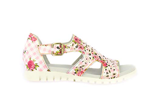 Laura Vita Damen DOCBBYO 019 Peeptoe Sandalen, Pink (Rose Rose), 38 EU von Laura Vita