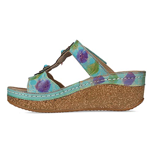 LAURA VITA Damen Dino 08 Mule, Turquoise, 37 EU von Laura Vita