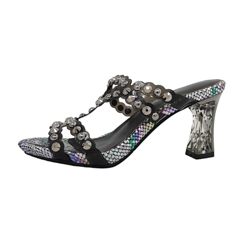 Laura Vita Damen Pantolette in Schwarz, Größe 37 von Laura Vita