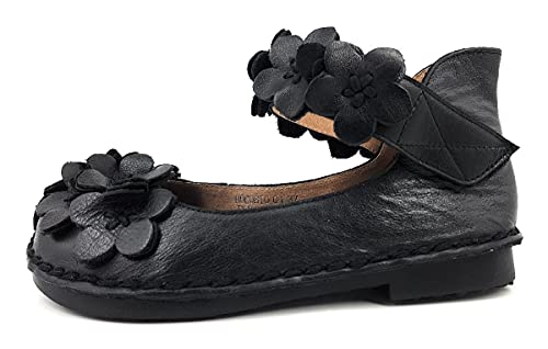 Laura Vita Hocobio Damenschuhe Ballerinas Spangenballerina Schwarz Freizeit, Schuhgröße:EUR 39 von Laura Vita