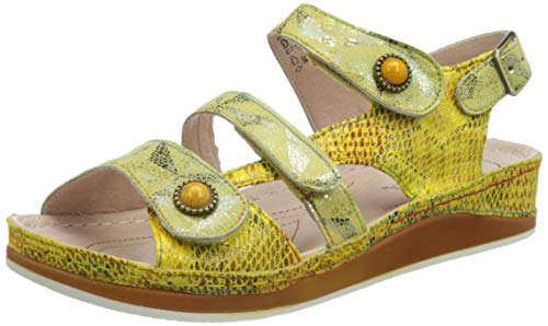 LAURA VITA Damen BRCUELO 0621 Wedge Sandal, Jaune, 37 EU von Laura Vita