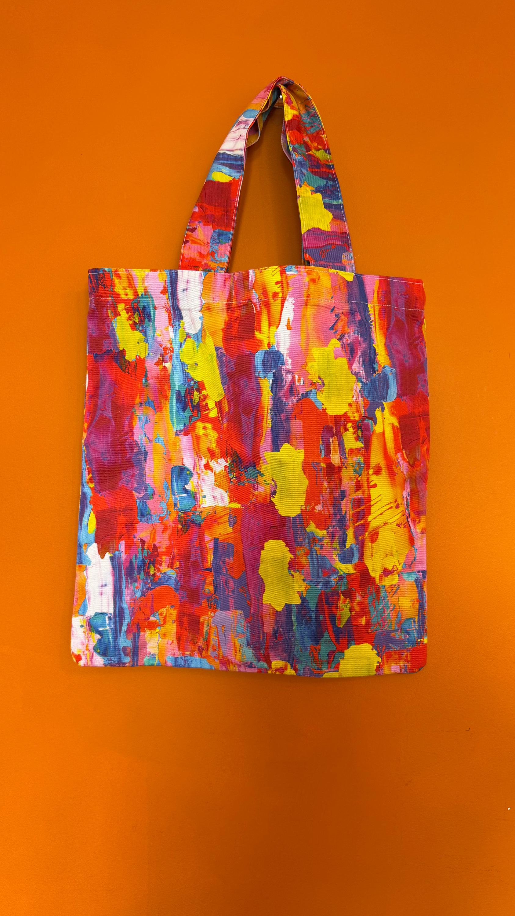 Regenbogen Baumwolltasche Wiederverwendbar Maximalist Style, Bedruckte Träger Regenbogen Baumwolltasche Wiederverwendbar Maximalist Style, Bedruckte Träger von LauraCharleyDesign