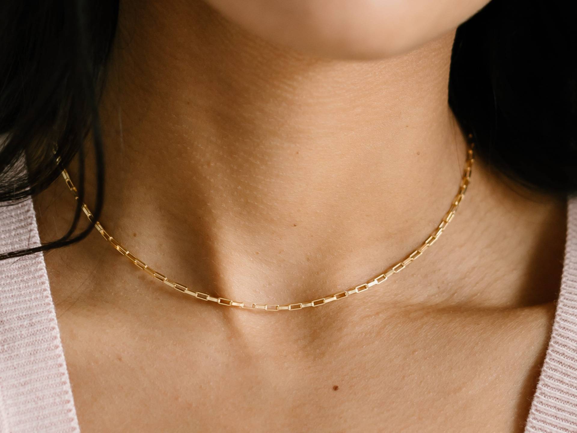 Box Chain Vergoldete Sweat Proof Halskette von LauraElizabethJewels
