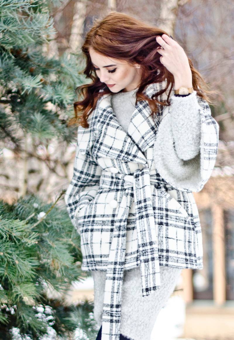 Mantelanzug Mit Taille Kleid Ensemble, Midi Wickelmanteljacke | Ginevra von LauraGalic