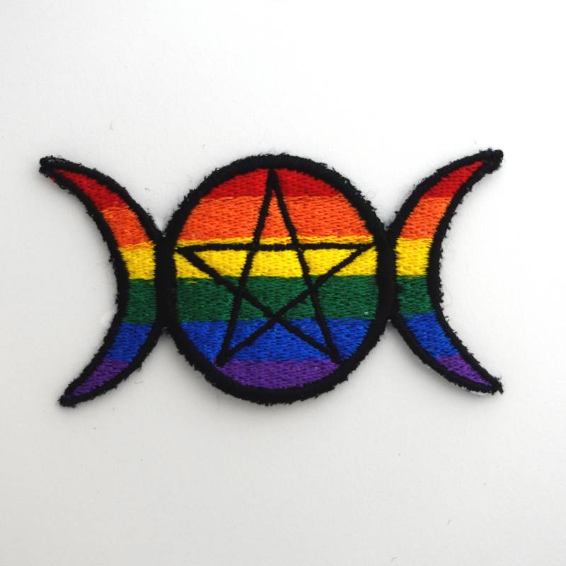 Pride Triple Goddess Rainbow Aufnäher von LauraKaneDesigns