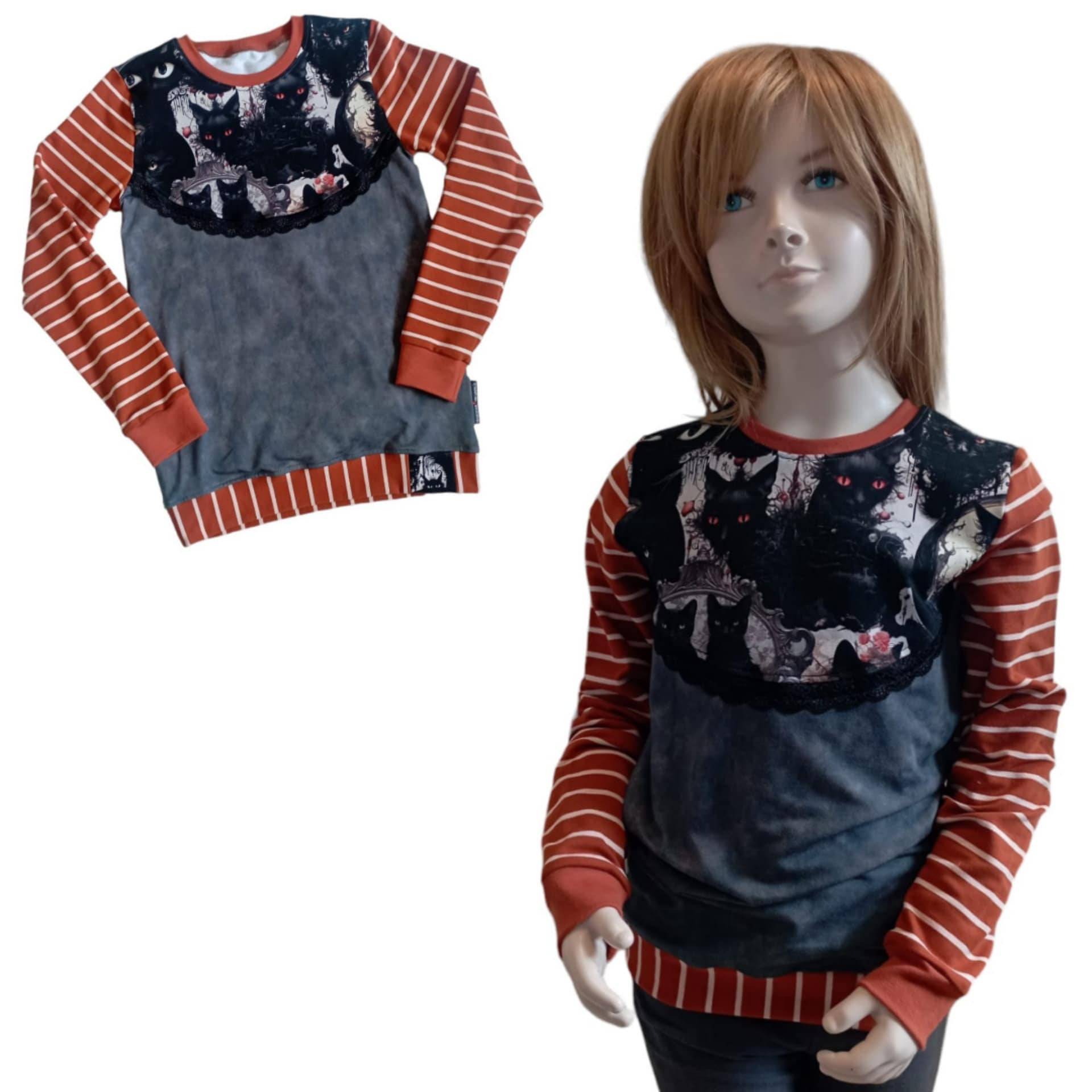 Sweatshirt Grusel-Katzen 128 von LauraLieDesign