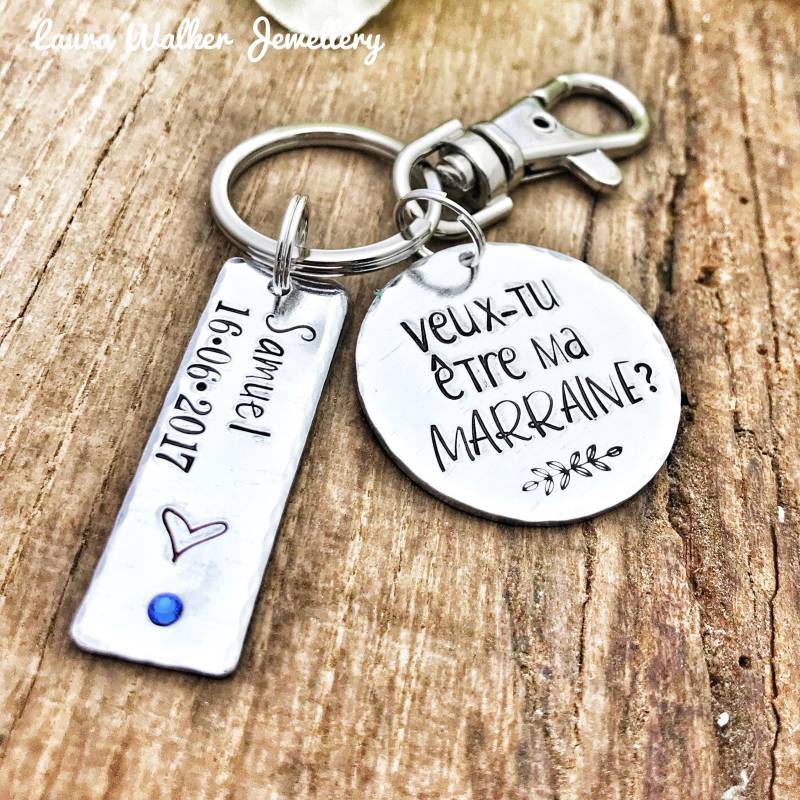 Geschenk Für Die Patin, Schlüsselanhänger Wunsch Der Willst Du Meine Patin Sein?, Zur Taufe Geschenk Für Die Patin, Schlüsselanhänger Wunsch Der Willst Du Meine Patin Sein?, Zur Taufe von LauraWalkerJewellery