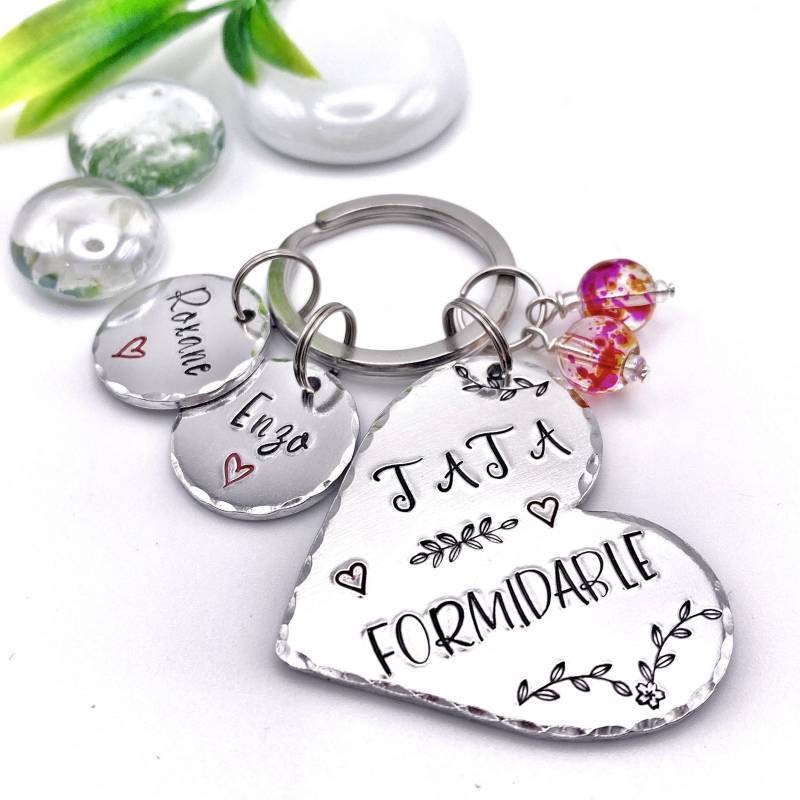 Geschenk Für Eine Schwester, Personalisierter Tata-Schlüsselanhänger, Beste Tata Geschenk Für Eine Schwester, Personalisierter Tata-Schlüsselanhänger, Beste Tata von LauraWalkerJewellery