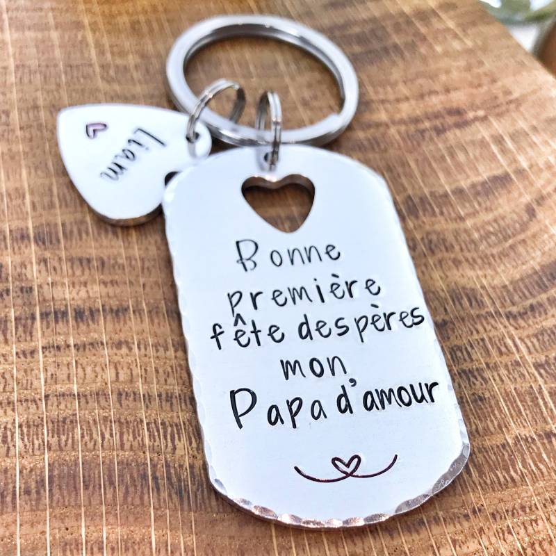 Geschenk Für Papa, Erster Vatertag, Gravierter Schlüsselanhänger Vatertag Geschenk Für Papa, Erster Vatertag, Gravierter Schlüsselanhänger Vatertag von LauraWalkerJewellery