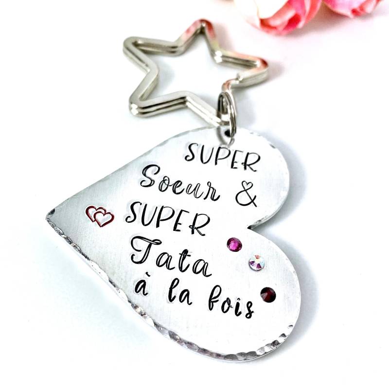 Geschenk Für Schwester, Tata Schlüsselanhänger Geschenk Für Schwester, Tata Schlüsselanhänger von LauraWalkerJewellery