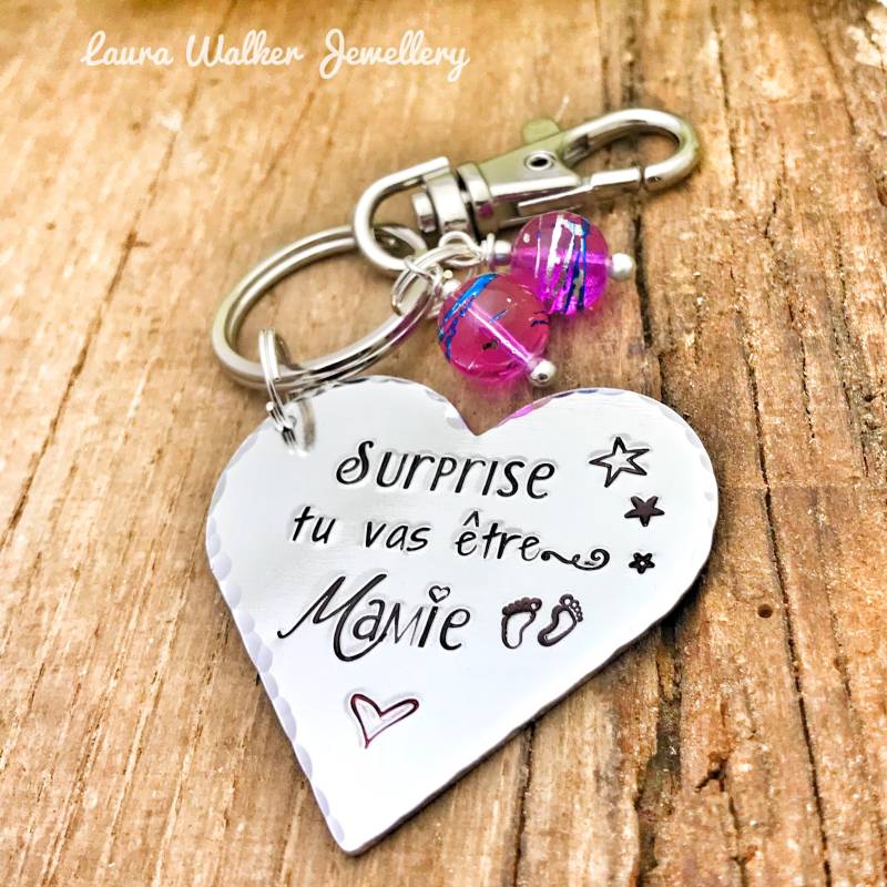 Geschenk Zur Schwangerschaftsankündigung, Zukünftiges Oma-Geschenk, Zukünftiger Oma-Schlüsselanhänger von LauraWalkerJewellery