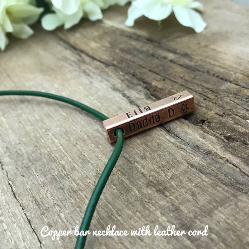 Kupfer Bar Halskette, Benutzerdefinierte Geschenk Papa Kupfer, Jahrestag Mann, Gestempelt Halskette Herren Kupfer Bar Halskette, Benutzerdefinierte Geschenk Papa Kupfer, Jahrestag Mann, Gestempelt Halskette Herren von LauraWalkerJewellery