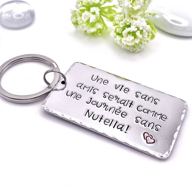 Nutella-Schlüsselanhänger, Gravierter Freund-Schlüsselanhänger, Geschenk Für Die Beste Freundin, Nutella-Geschenk von LauraWalkerJewellery