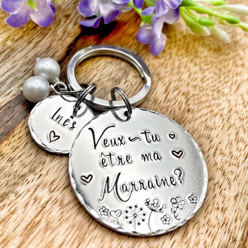 Paten-Schlüsselanhänger, Willst Du Meine Patin Sein?, Patenwunsch-Geschenk Paten-Schlüsselanhänger, Willst Du Meine Patin Sein?, Patenwunsch-Geschenk von LauraWalkerJewellery