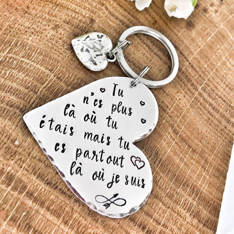 Personalisierter Gravierter Schlüsselanhänger, Victor Hugo Zitat Trauer-Schlüsselanhänger Personalisierter Gravierter Schlüsselanhänger, Victor Hugo Zitat Trauer-Schlüsselanhänger von LauraWalkerJewellery