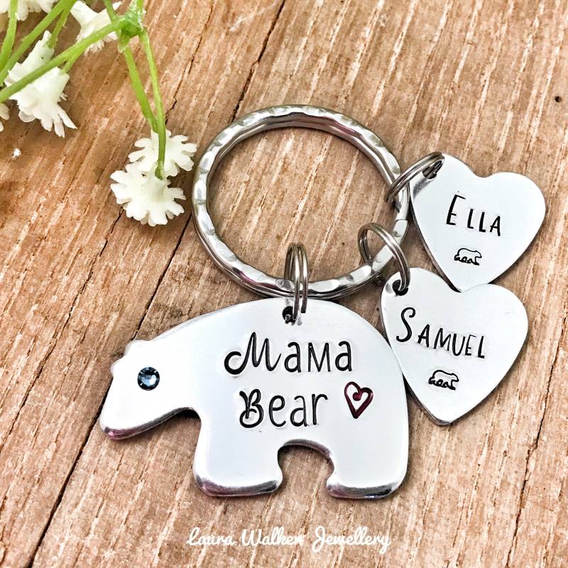 Personalisierter Handgravierter Schlüsselanhänger, Geschenk Für Mama, Schlüsselanhänger Mama Personalisierter Handgravierter Schlüsselanhänger, Geschenk Für Mama, Schlüsselanhänger Mama von LauraWalkerJewellery