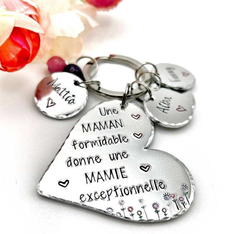 Personalisierter Oma-Schlüsselring, Geschenk Für Oma Oder Großmutter, Enkelkinder-Namens-Schlüsselring Personalisierter Oma-Schlüsselring, Geschenk Für Oma Oder Großmutter, Enkelkinder-Namens-Schlüsselring von LauraWalkerJewellery