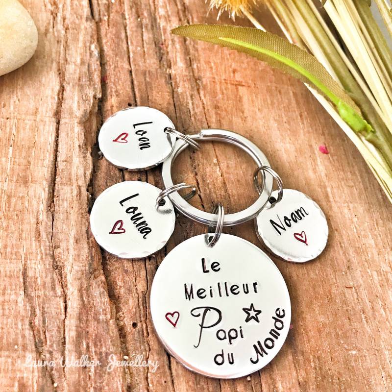Personalisierter Opa-Schlüsselanhänger, Geschenk Zum Großvatertag, Weihnachtsgeschenkidee Personalisierter Opa-Schlüsselanhänger, Geschenk Zum Großvatertag, Weihnachtsgeschenkidee von LauraWalkerJewellery