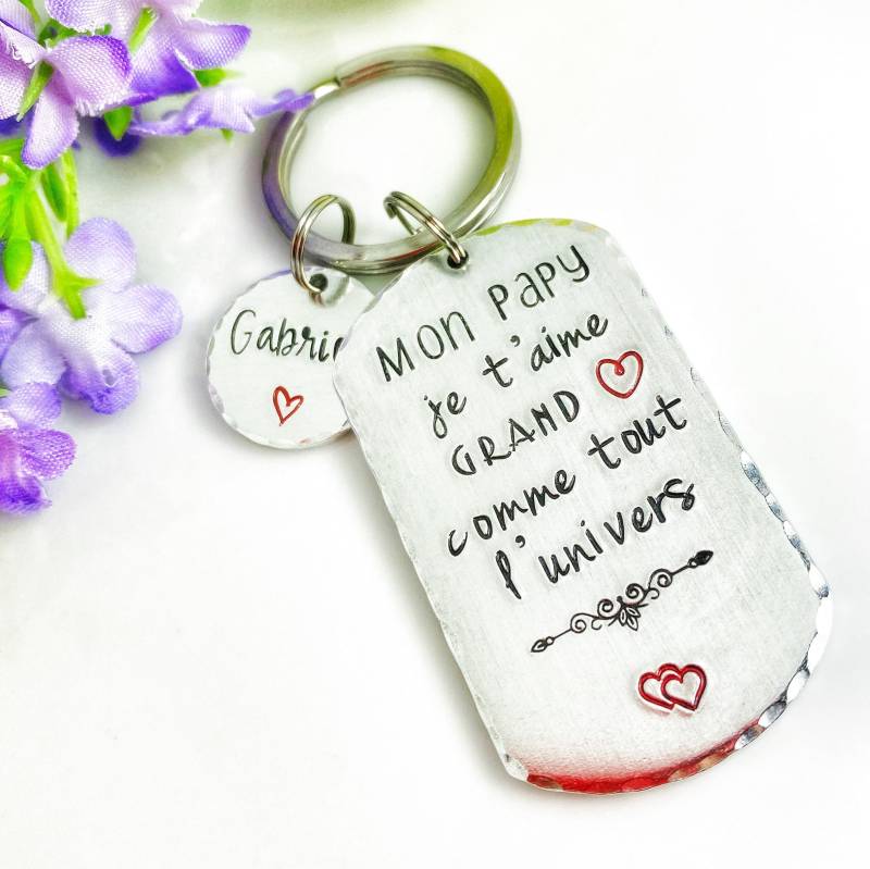 Personalisierter Opa-Schlüsselanhänger, Opa-Geschenk, Idee Zum Großvatertag Personalisierter Opa-Schlüsselanhänger, Opa-Geschenk, Idee Zum Großvatertag von LauraWalkerJewellery