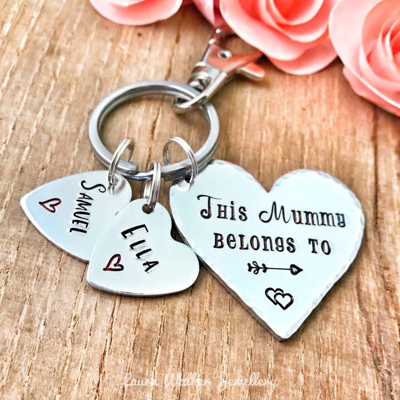 Personalisierter Schlüsselanhänger Als Geschenk Für Mama, Handgravierter Personalisierter Schlüsselanhänger Als Geschenk Für Mama, Handgravierter von LauraWalkerJewellery