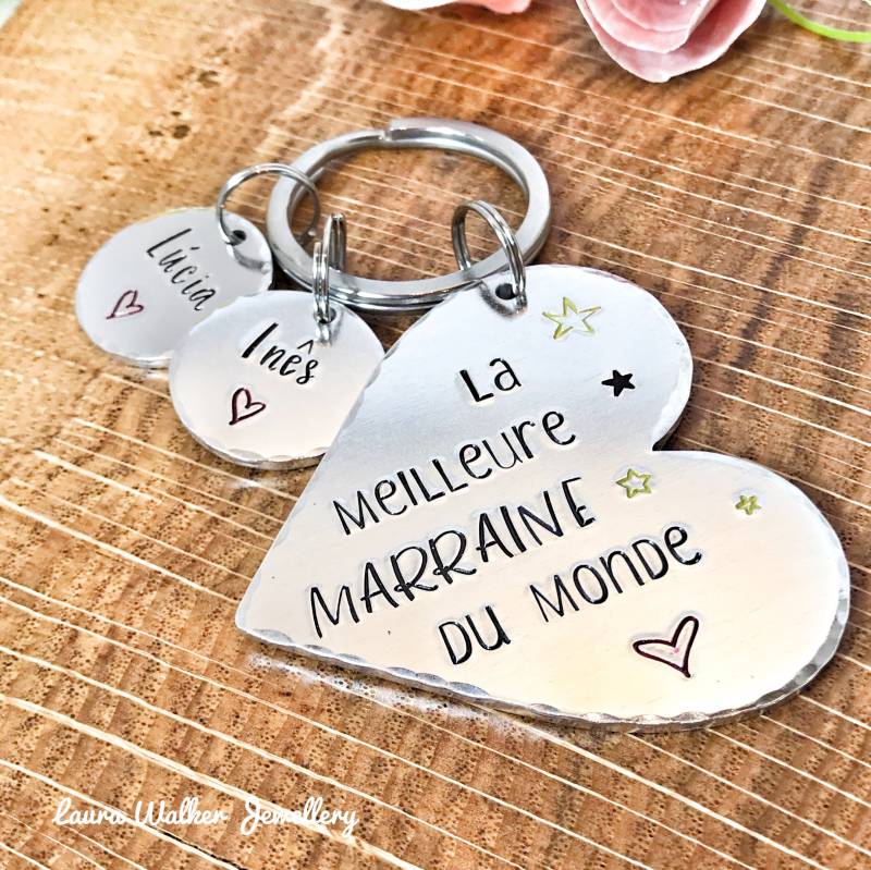 Schlüsselanhänger Beste Patentante, Patenwunsch, Schlüsselanhänger, Taufgeschenk Schlüsselanhänger Beste Patentante, Patenwunsch, Schlüsselanhänger, Taufgeschenk von LauraWalkerJewellery