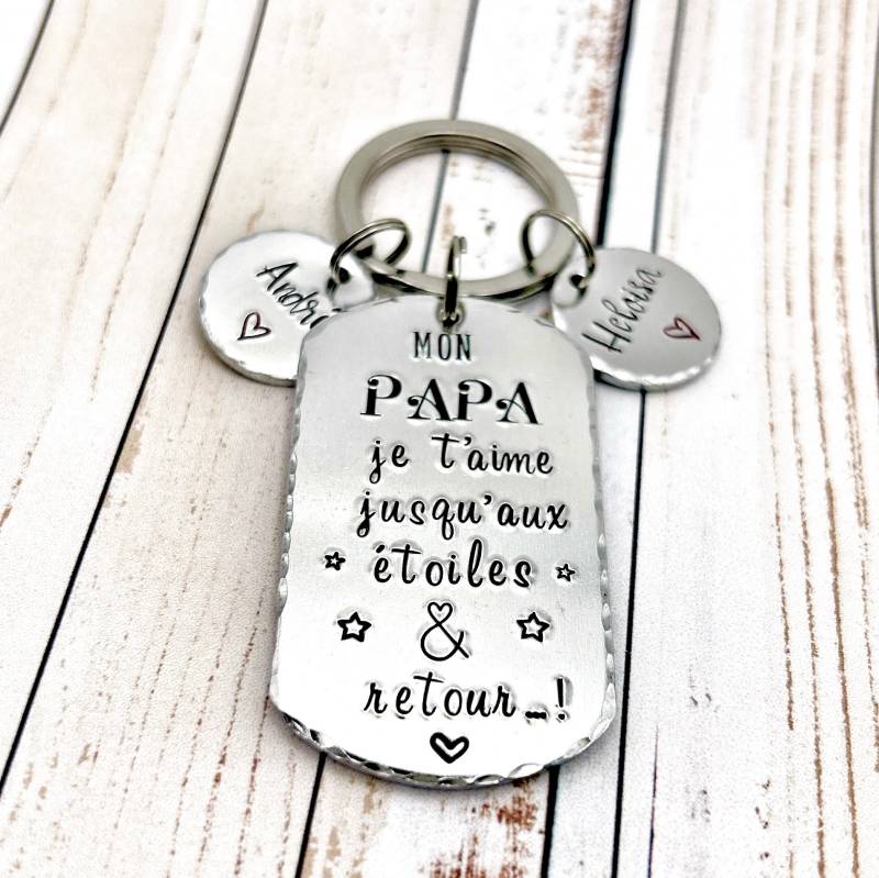 Schlüsselanhänger Mit Namen Für Papa, Personalisiertes Geschenk Vatertagsgeschenk Schlüsselanhänger Mit Namen Für Papa, Personalisiertes Geschenk Vatertagsgeschenk von LauraWalkerJewellery
