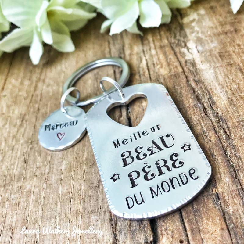 Schwiegervater-Geschenk, Personalisiertes Schwiegervater-Schlüsselanhänger Schwiegervater-Geschenk, Personalisiertes Schwiegervater-Schlüsselanhänger von LauraWalkerJewellery