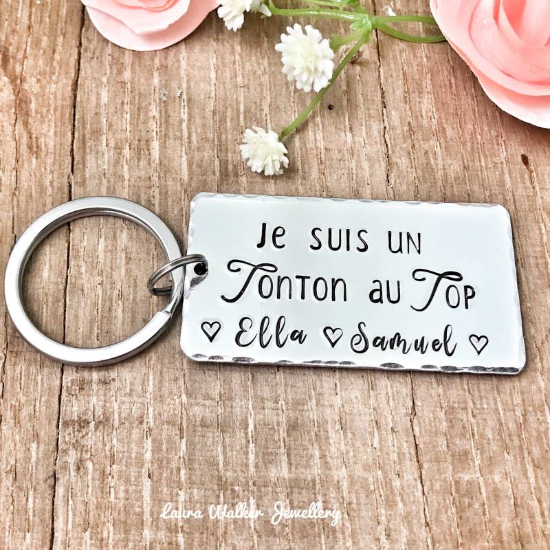 Tonton Schlüsselanhänger, Geschenk, Future Tonton, Super Gravierter Schlüsselanhänger Tonton Schlüsselanhänger, Geschenk, Future Tonton, Super Gravierter Schlüsselanhänger von LauraWalkerJewellery