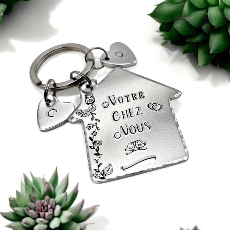 Unser Zuhause-Schlüsselanhänger, Geschenkidee Für Neue Besitzer, Einweihungsgeschenk Unser Zuhause-Schlüsselanhänger, Geschenkidee Für Neue Besitzer, Einweihungsgeschenk von LauraWalkerJewellery