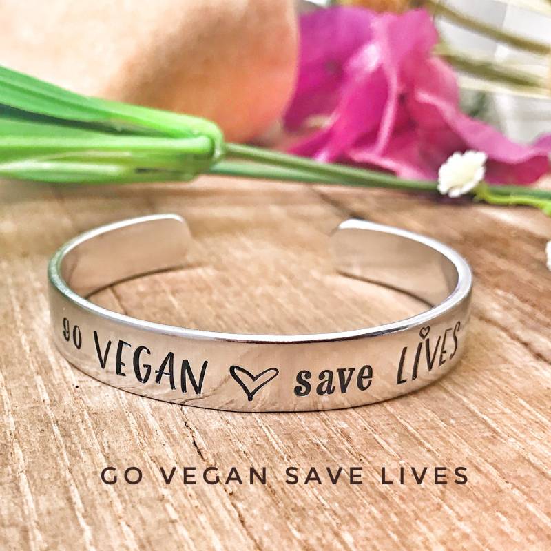 Veganer Schmuck, Veganes Geschenk, Armband, Schwestergeschenk Veganer Schmuck, Veganes Geschenk, Armband, Schwestergeschenk von LauraWalkerJewellery