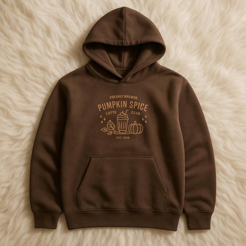 Pumpkin Spice Sweatshirt | Cozy Embroidered Fall Hoodie Thanksgiving Autumn Embroidery Season Sweater Boho von LaurabStudioArt