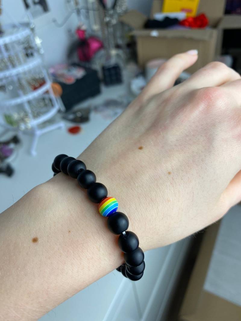 Pride Bracelet/Lgbtq+ Armband , Perlenarmband, Schwarz Pride Bracelet/Lgbtq+ Armband , Perlenarmband, Schwarz von LauraliJewellery