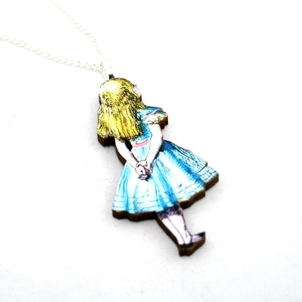 Alice Im Wunderland Halskette Tenniel Illustration, Holz Schmuck Alice Im Wunderland Halskette Tenniel Illustration, Holz Schmuck von LaurasJewellery