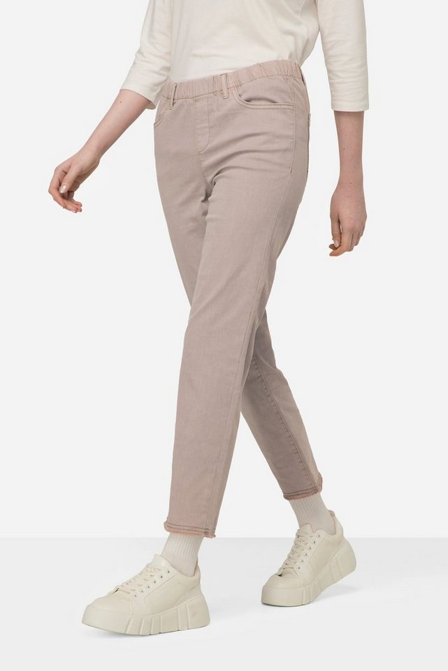 Laurasøn Funktionshose 7/8-Slimhose schmale Passform 4-Pocket Fransensaum von Laurasøn