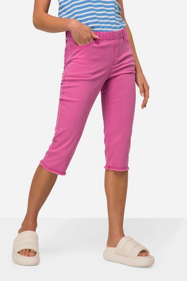 Laurasøn Funktionshose Caprihose Jeggings Fransensaum Elastikbund von Laurasøn