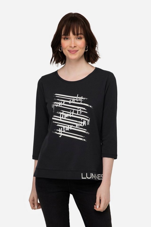 Laurasøn Rundhalsshirt T-Shirt Statement Print Rundhals 3/4-Ärmel von Laurasøn